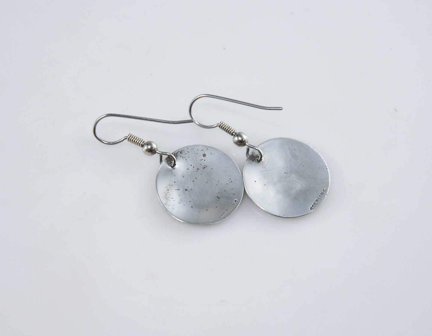 Signed Sterling Silver Flower Earrings