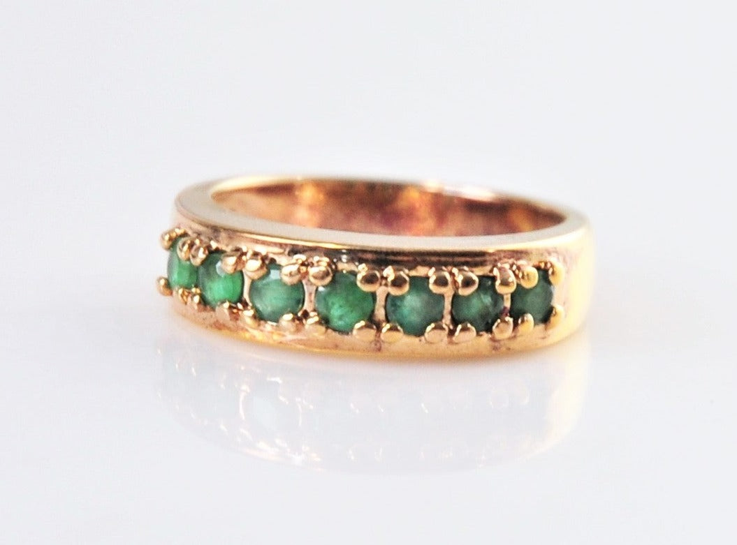 Ross Simons Gold Over Sterling Emerald Band Ring