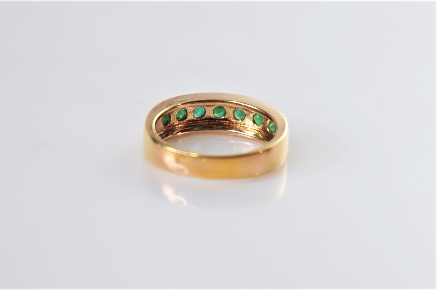 Ross Simons Gold Over Sterling Emerald Band Ring