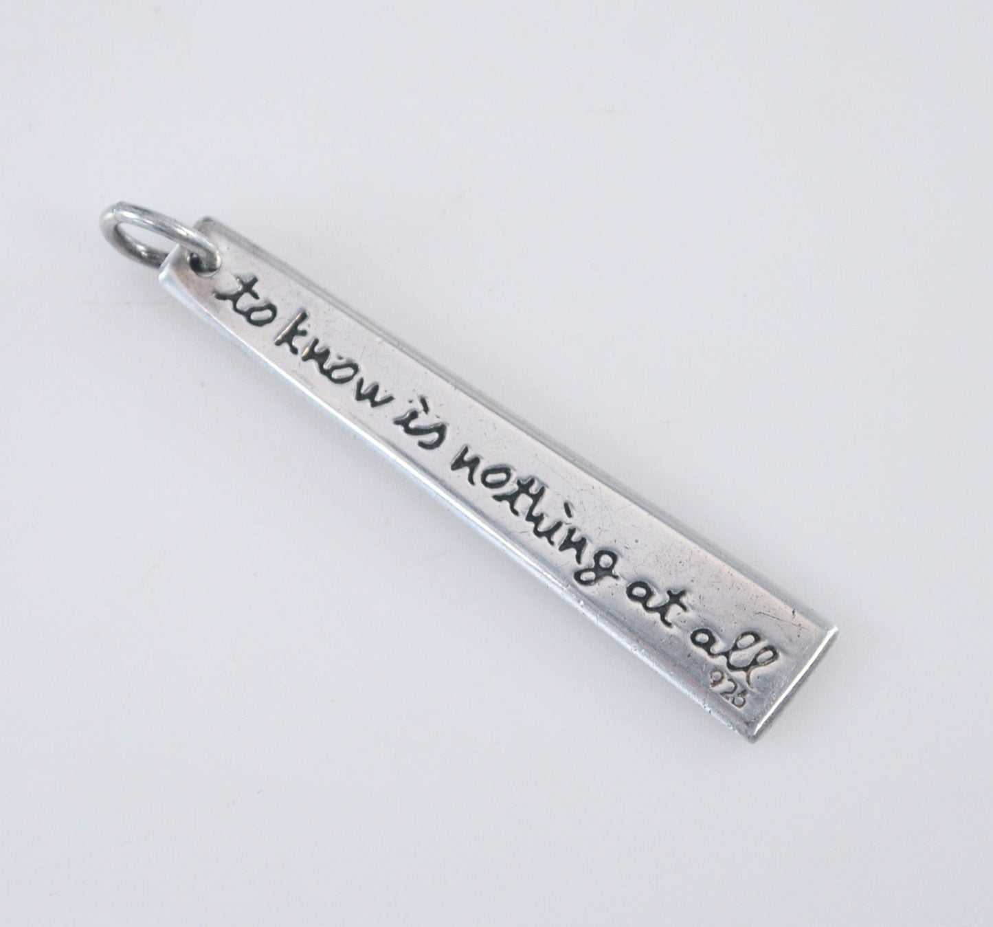 925 Sterling Silver Anatole France Inspirational Pendant