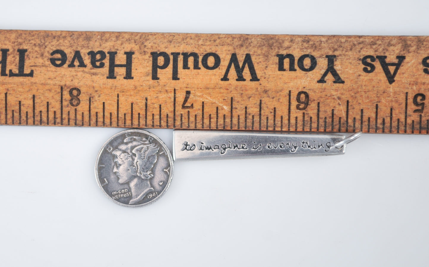 925 Sterling Silver Anatole France Inspirational Pendant