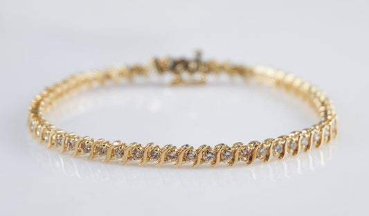 14K Gold 2ct tw Diamond Tennis Bracelet