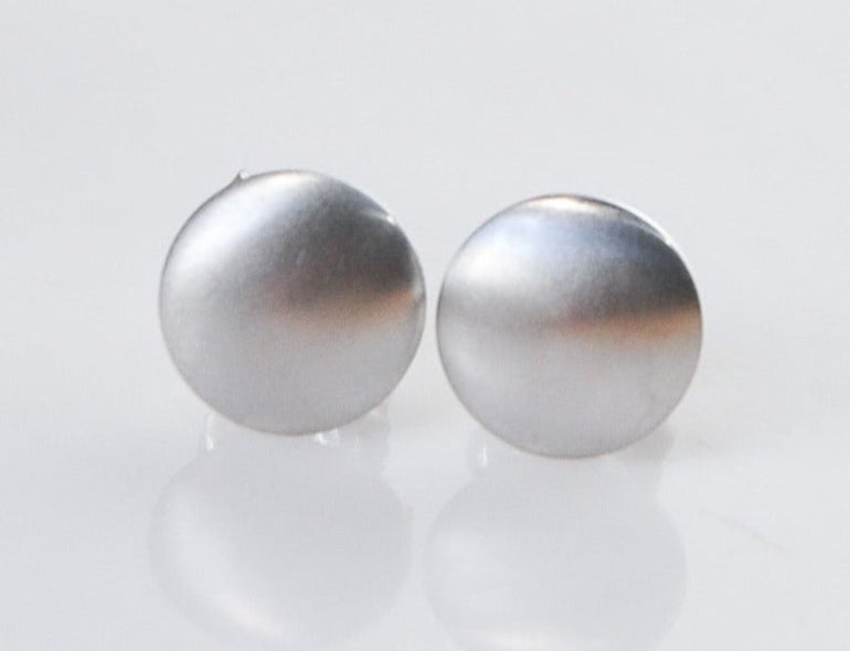 Small 14K White Gold Stud Earrings