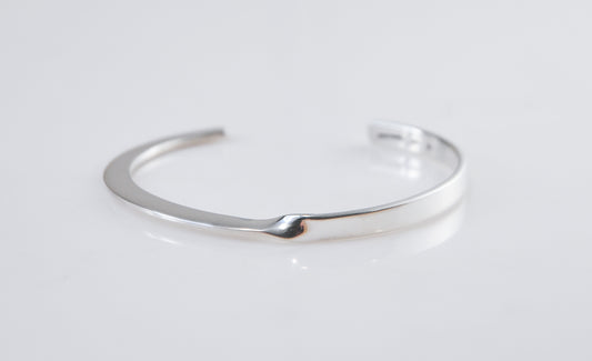 Designer Modernist Sterling Silver Cuff Bracelet