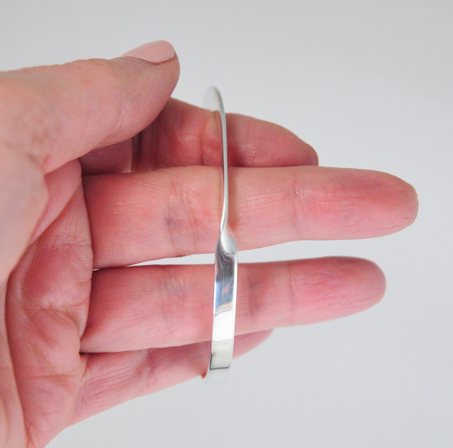 Designer Asymmetric Sterling Silver Cuff Bracelet