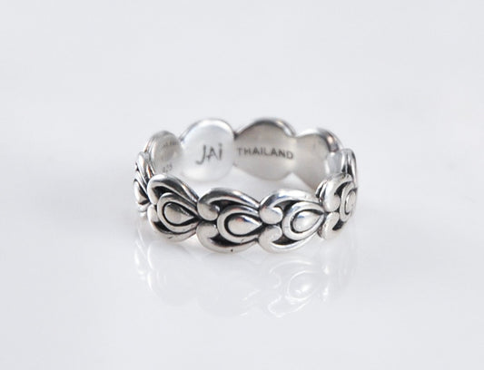 Designer Signed Sterling Silver Band Ring
