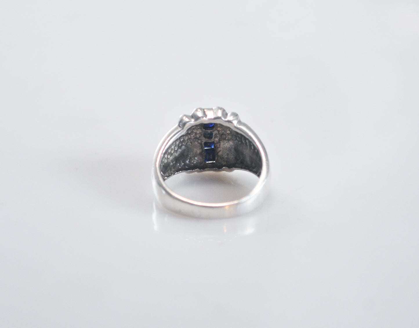 Designer 925 Sterling Silver Sapphire Ring