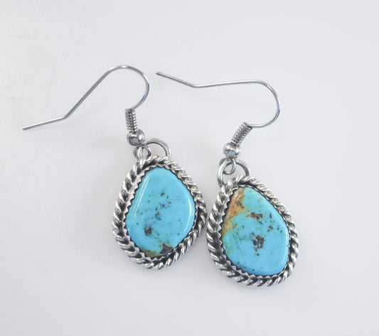 Vintage Navajo Sterling Silver Turquoise Earrings