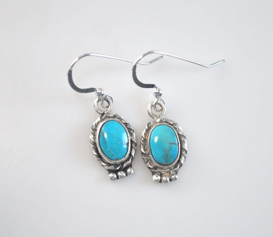 Southwestern Sterling Silver Turquoise Earrings