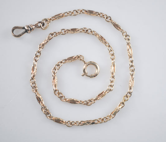 Antique Cam&Co Gold Filled Watch Chain