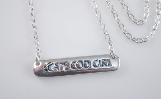 Sterling Silver "Cape Cod Girl" Bar Choker Necklace