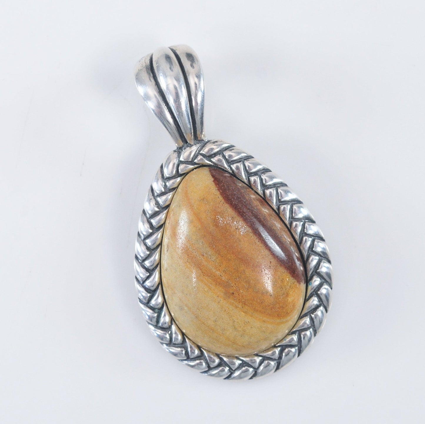 Carolyn Pollack Sterling Silver Jasper Enhancer Pendant