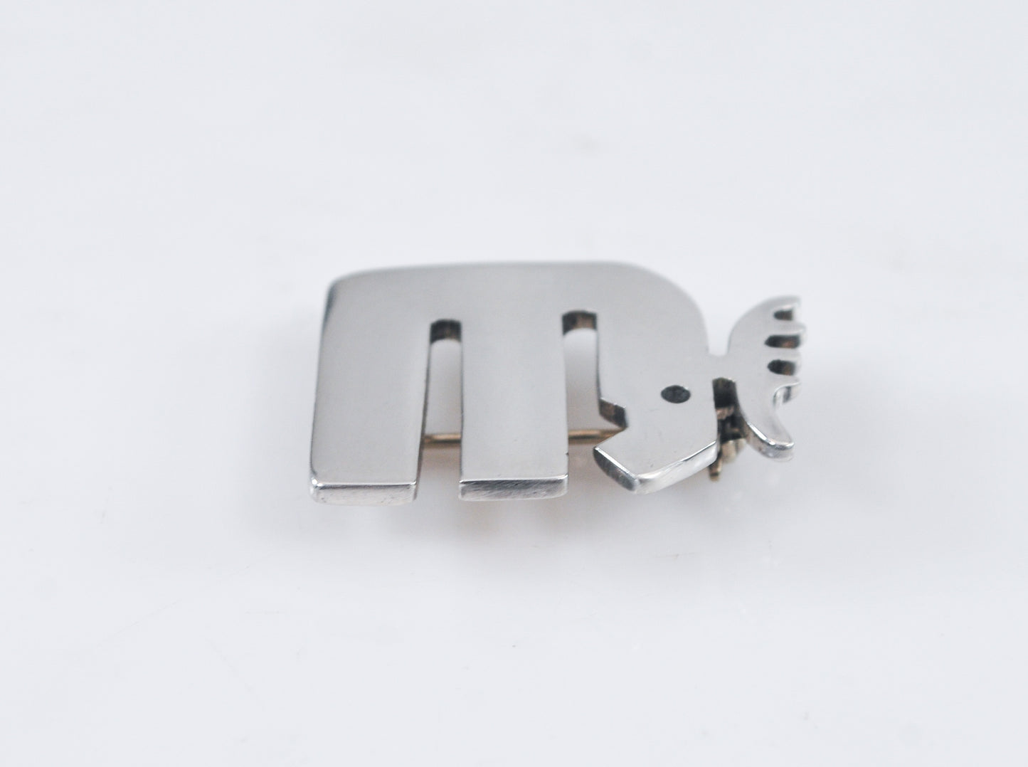Sterling Silver Moose Brooch Pendant