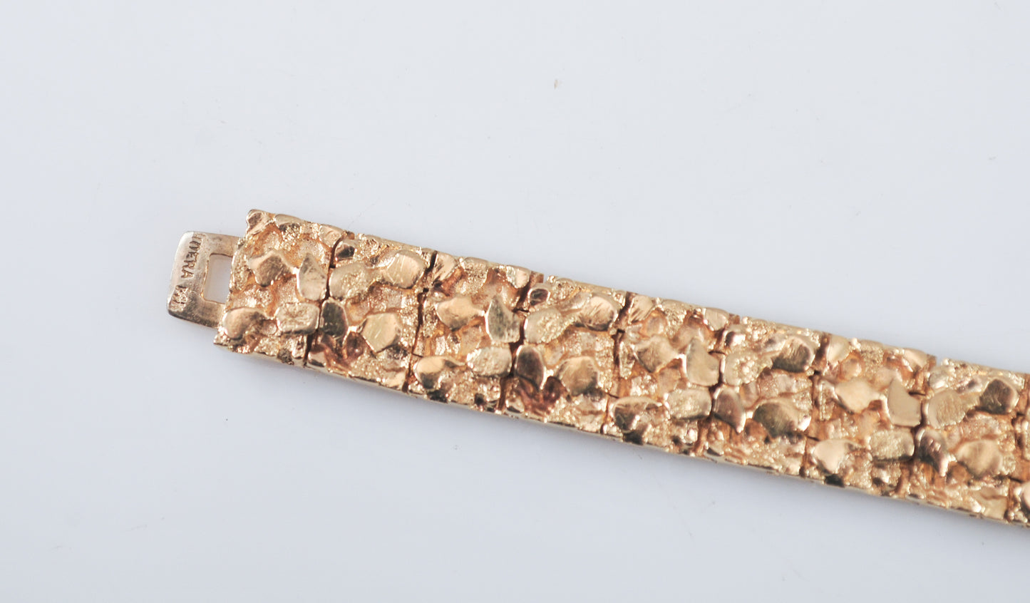 HEAVY 14K Gold Nugget Bracelet