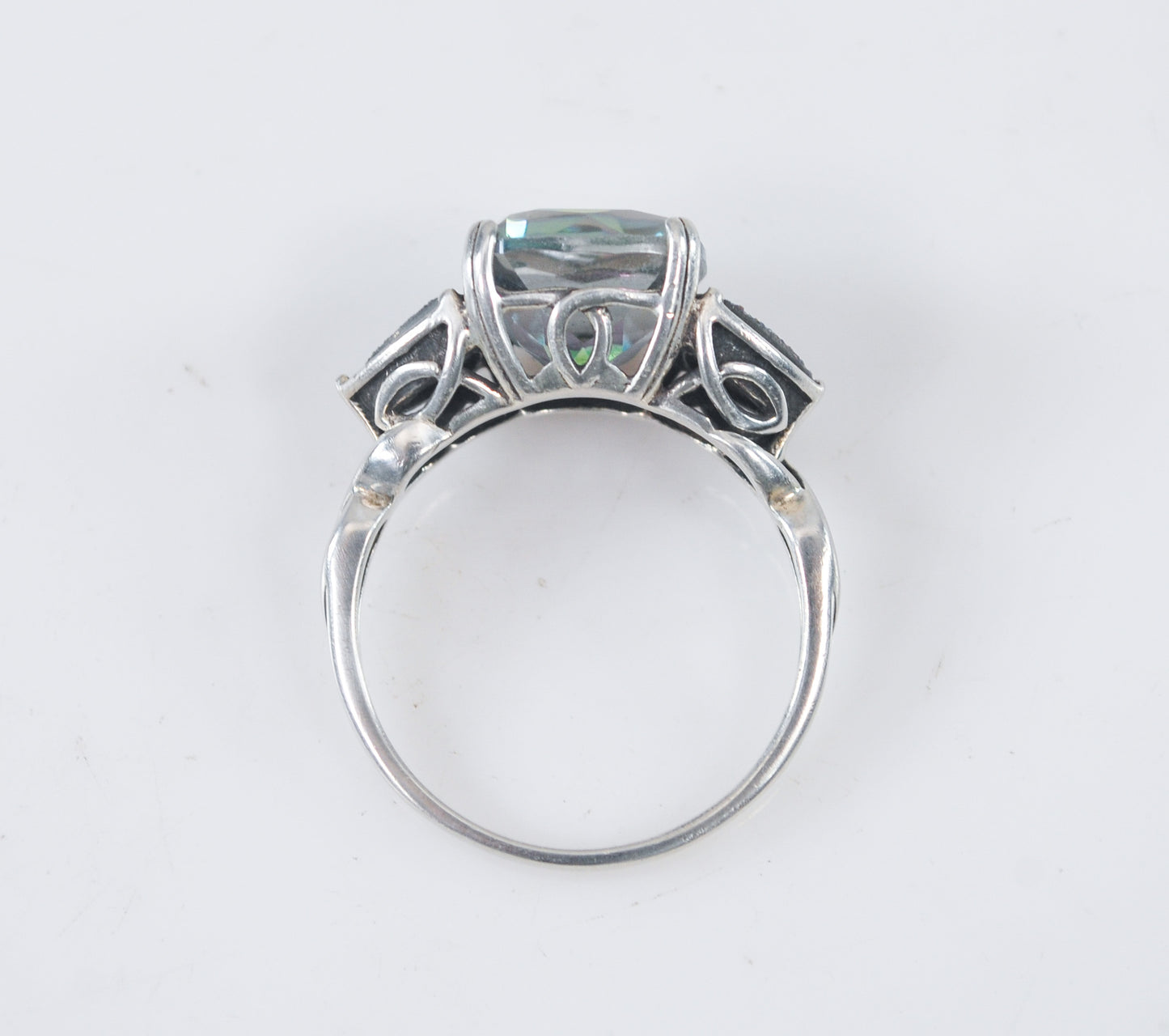 Mystic Topaz Druzy Sterling Silver Ring