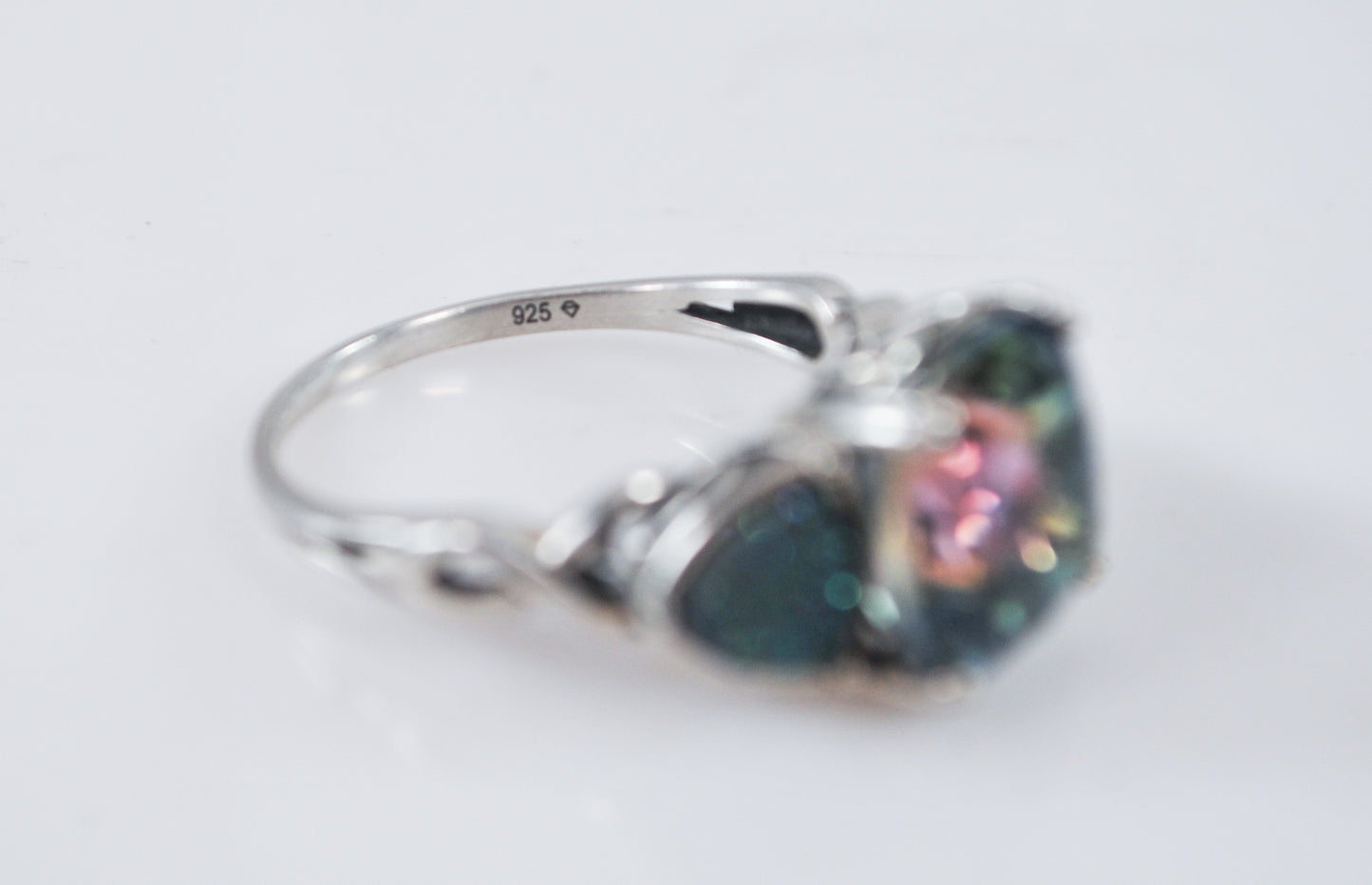 Mystic Topaz Druzy Sterling Silver Ring