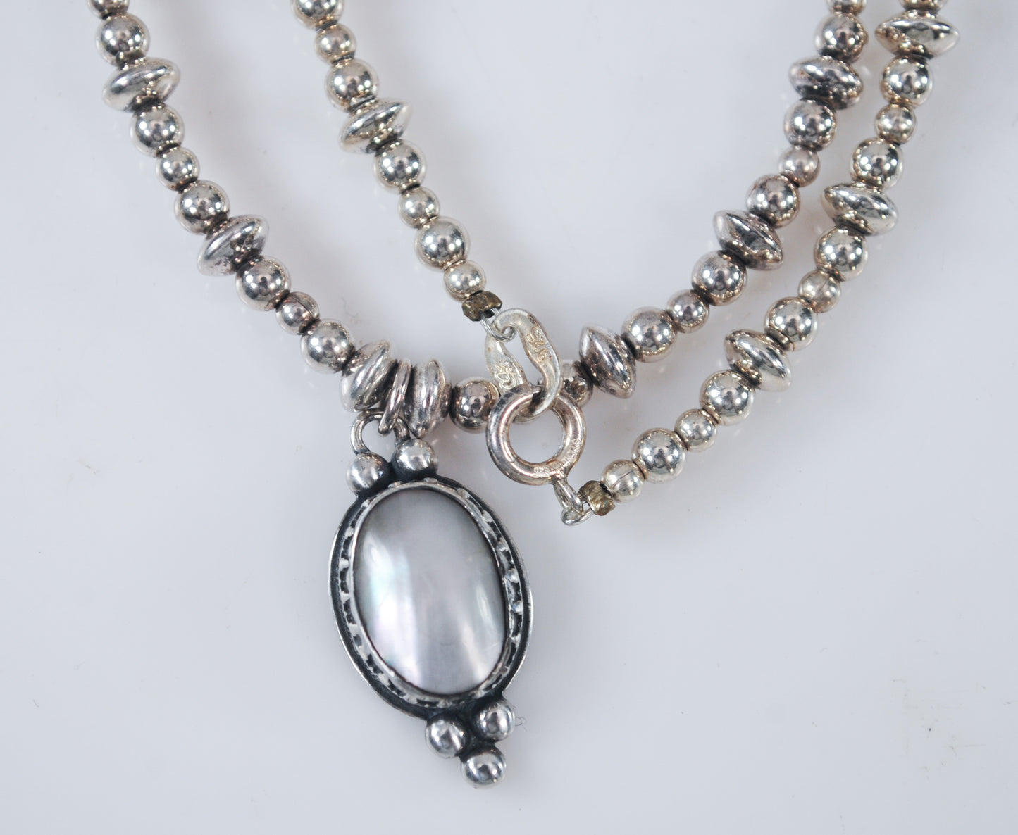 Carolyn Pollack Mother of Pearl Beaded Necklace