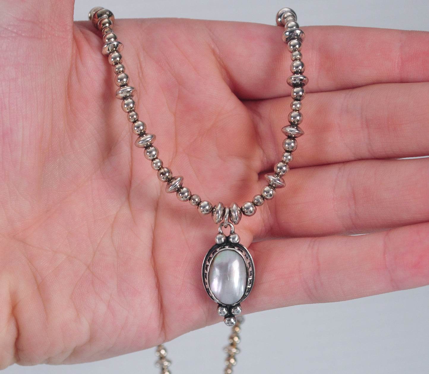 Carolyn Pollack Mother of Pearl Beaded Necklace