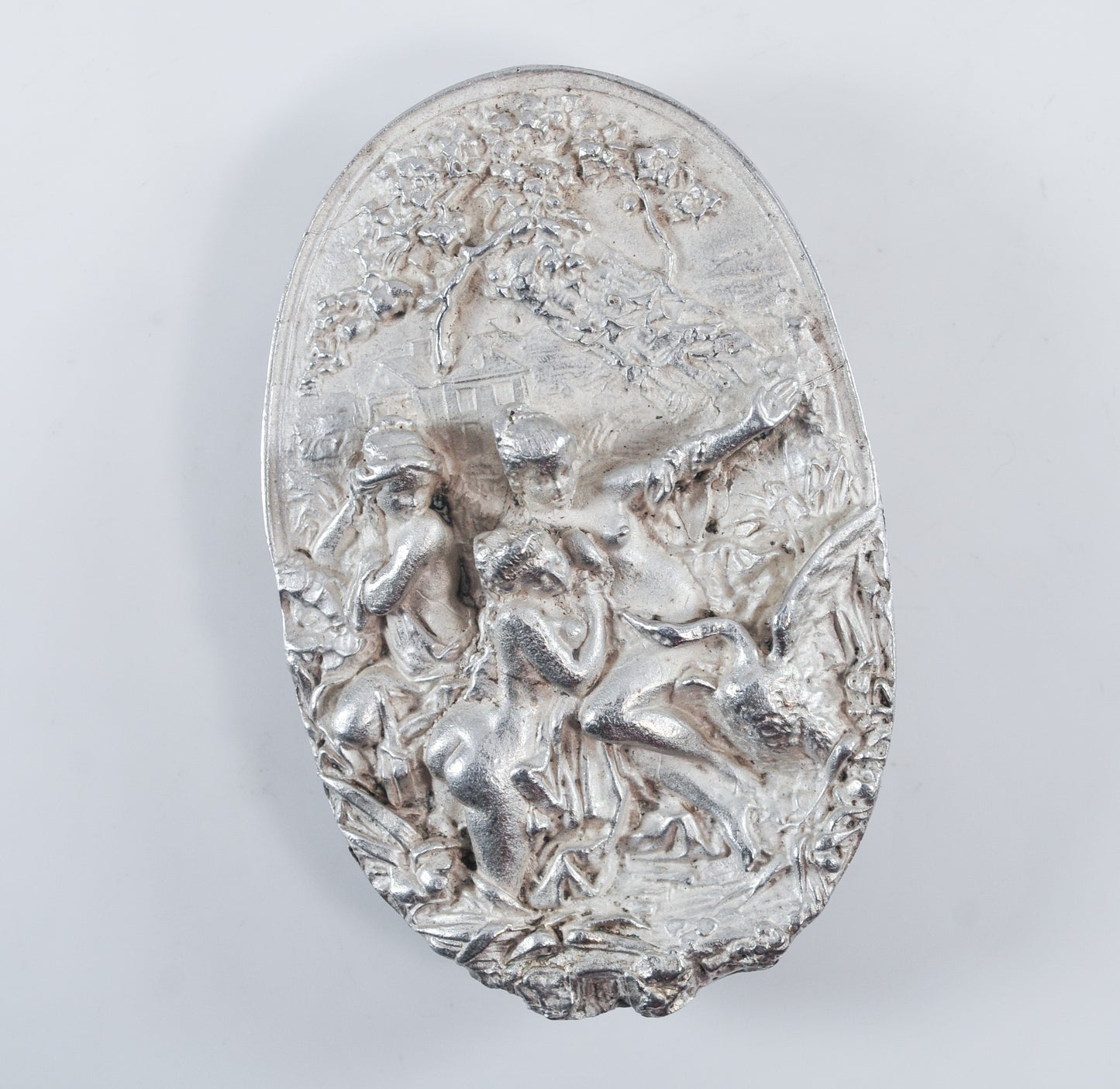 HEAVY Solid Sterling Silver Figural Belt Buckle