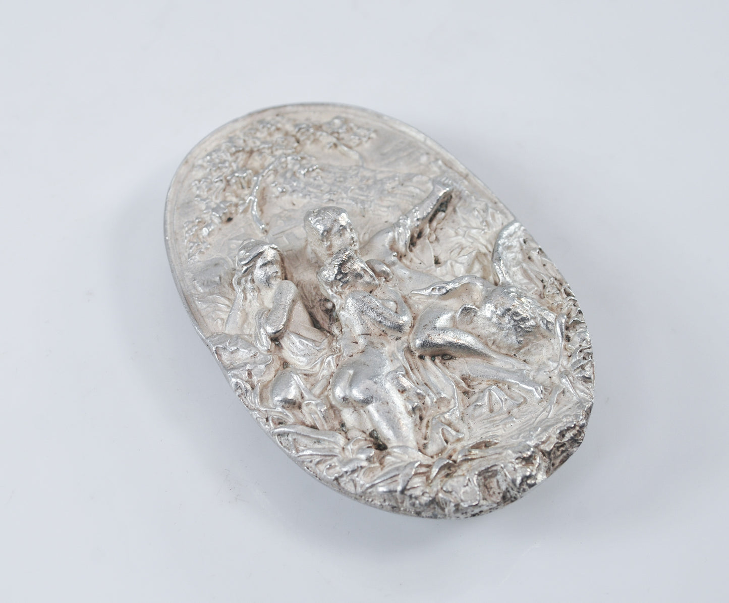 HEAVY Solid Sterling Silver Figural Belt Buckle
