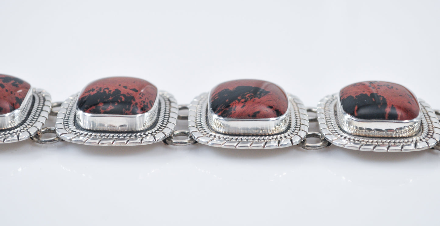 Heavy ATI 925 Mexico Jasper Bracelet