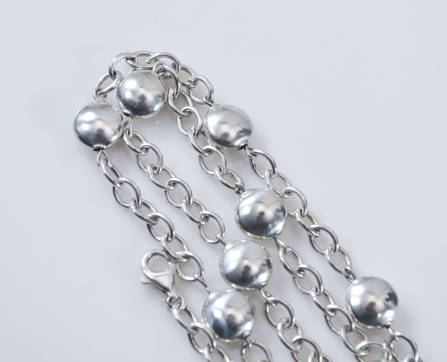 Sterling Silver Station Choker Necklace