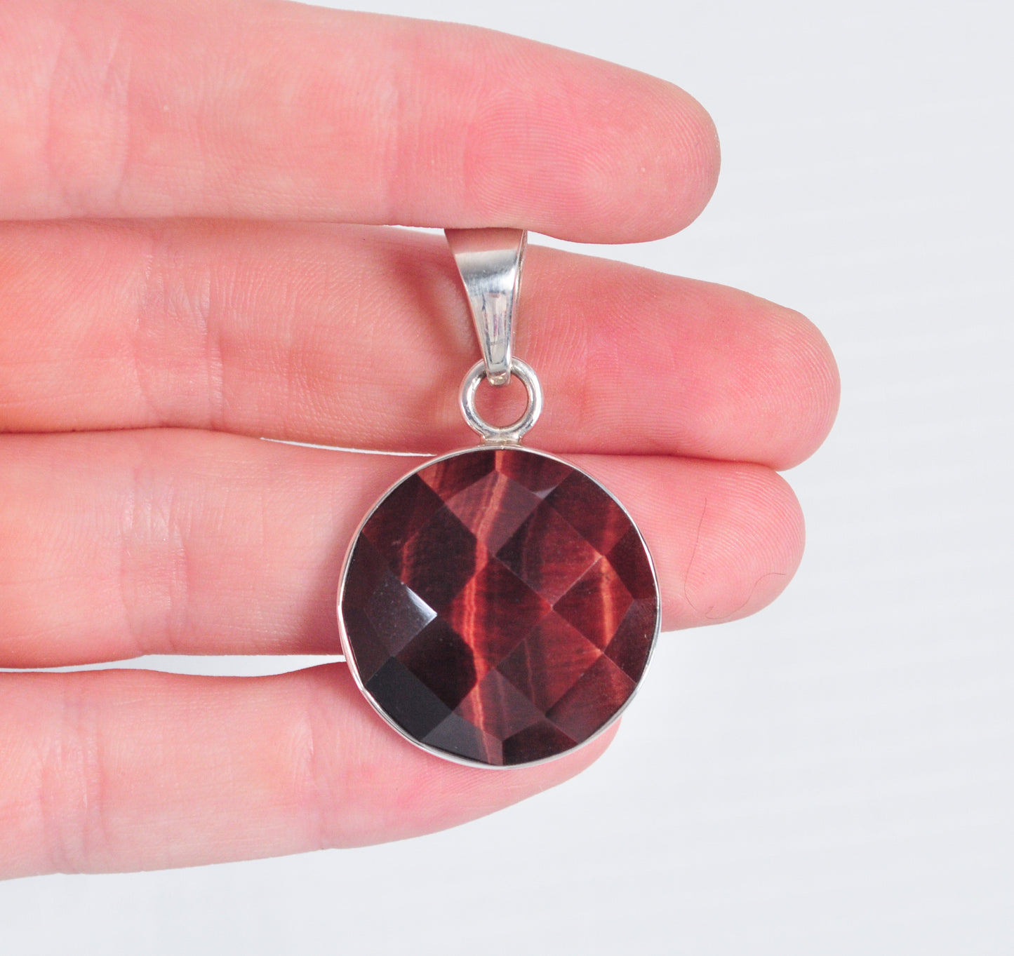 Charles Albert Sterling Silver Tiger's Eye Pendant