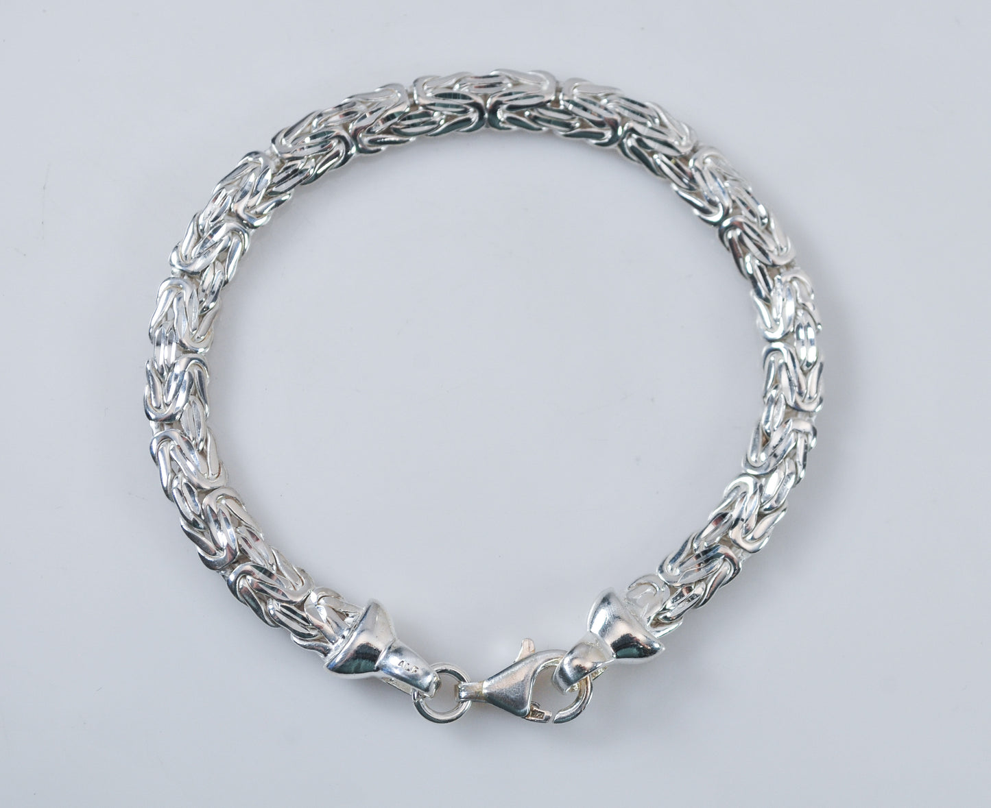 Reversible Sterling Silver Byzantine Bracelet