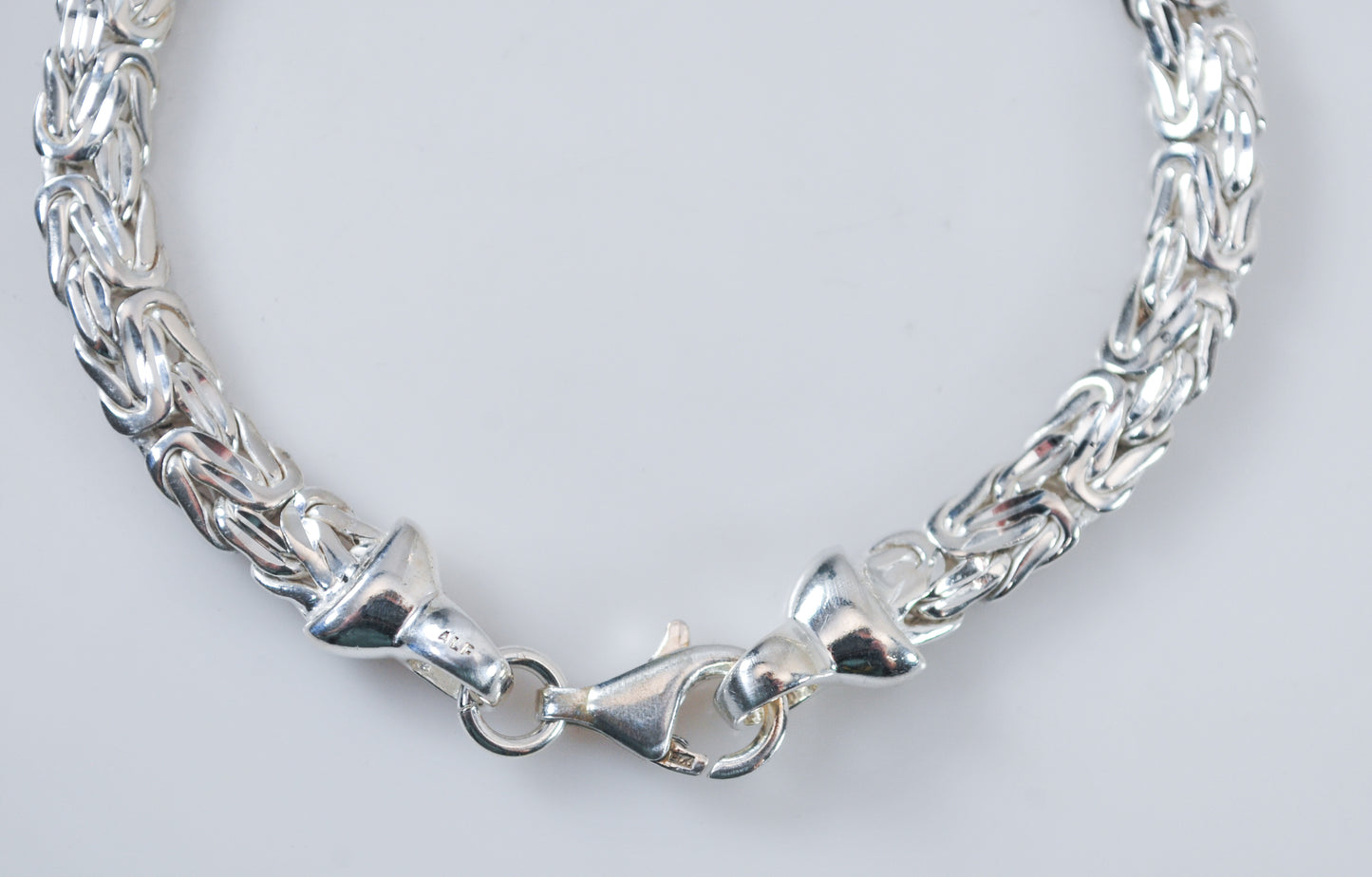 Reversible Sterling Silver Byzantine Bracelet