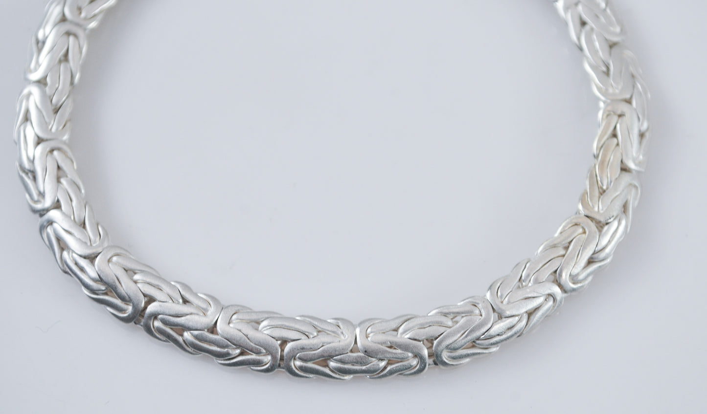 Reversible Sterling Silver Byzantine Bracelet