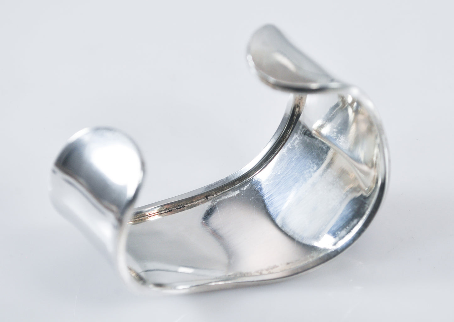 Modernist Sterling Silver Red Jasper Cuff Bracelet