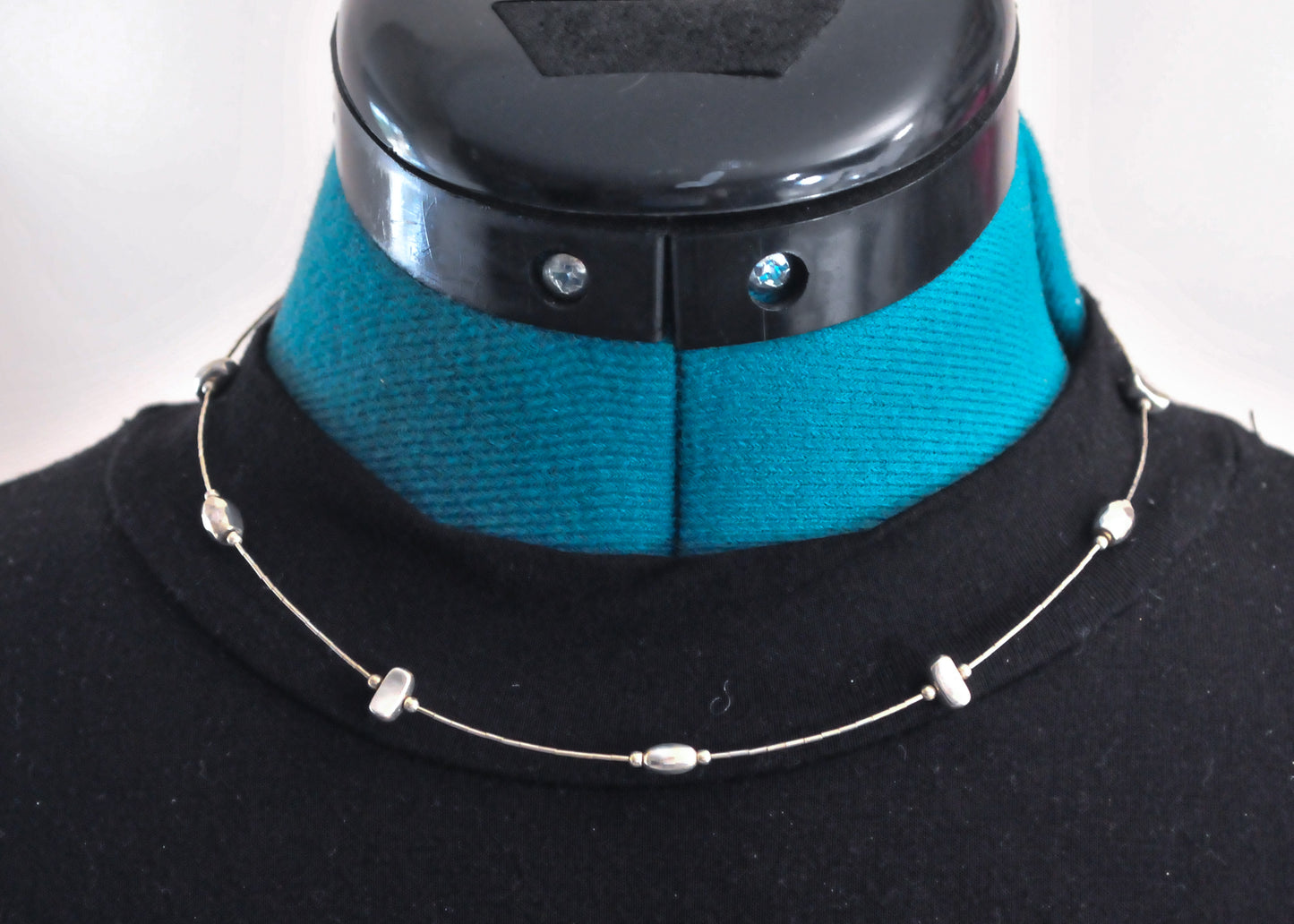 Silpada Sterling Silver Nugget Station Necklace