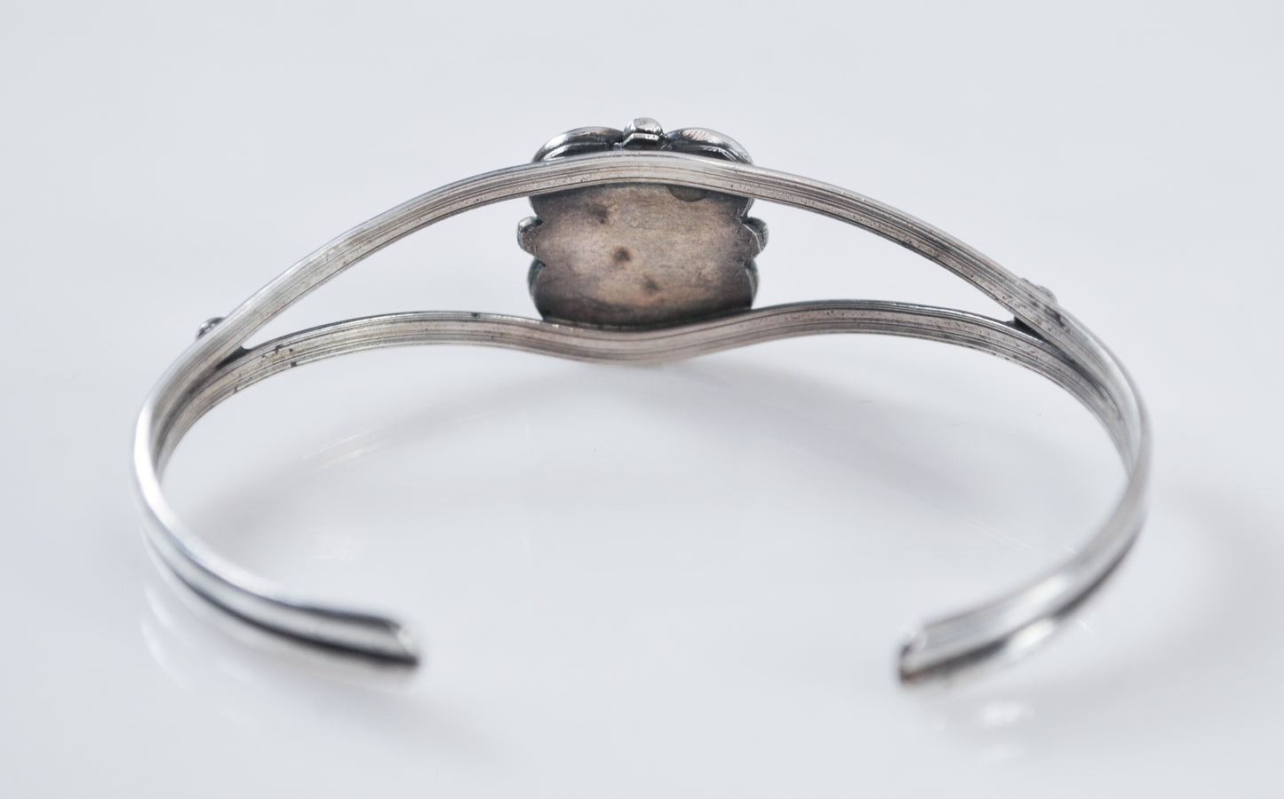Native American Sterling Silver Mother of Pearl Cuff Bracelet