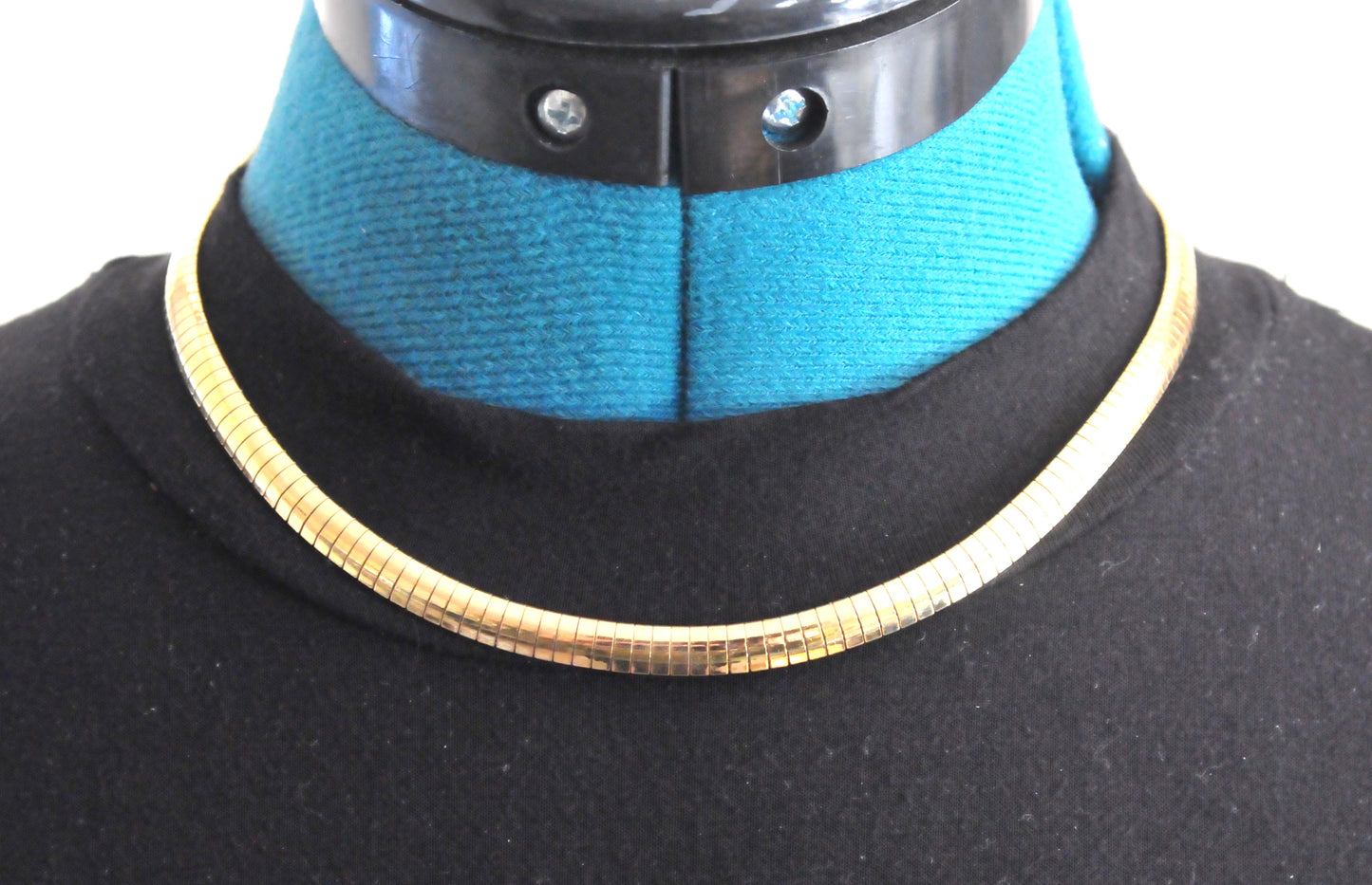 Milor 925 Italy Gold over Sterling Silver 5.5mm Omega Necklace