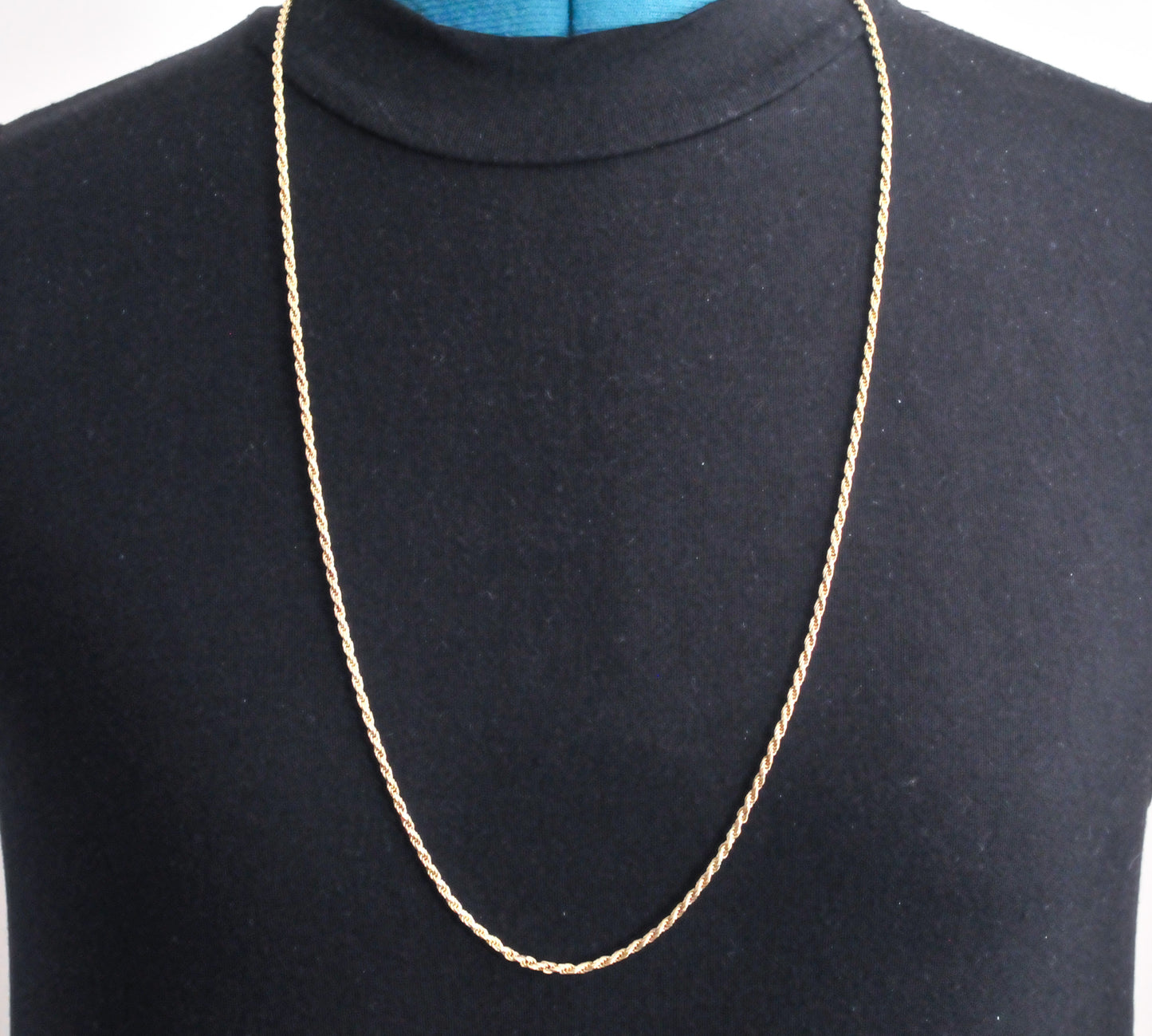 30 Inch Danecraft Gold over Sterling 925 Rope Chain Necklace