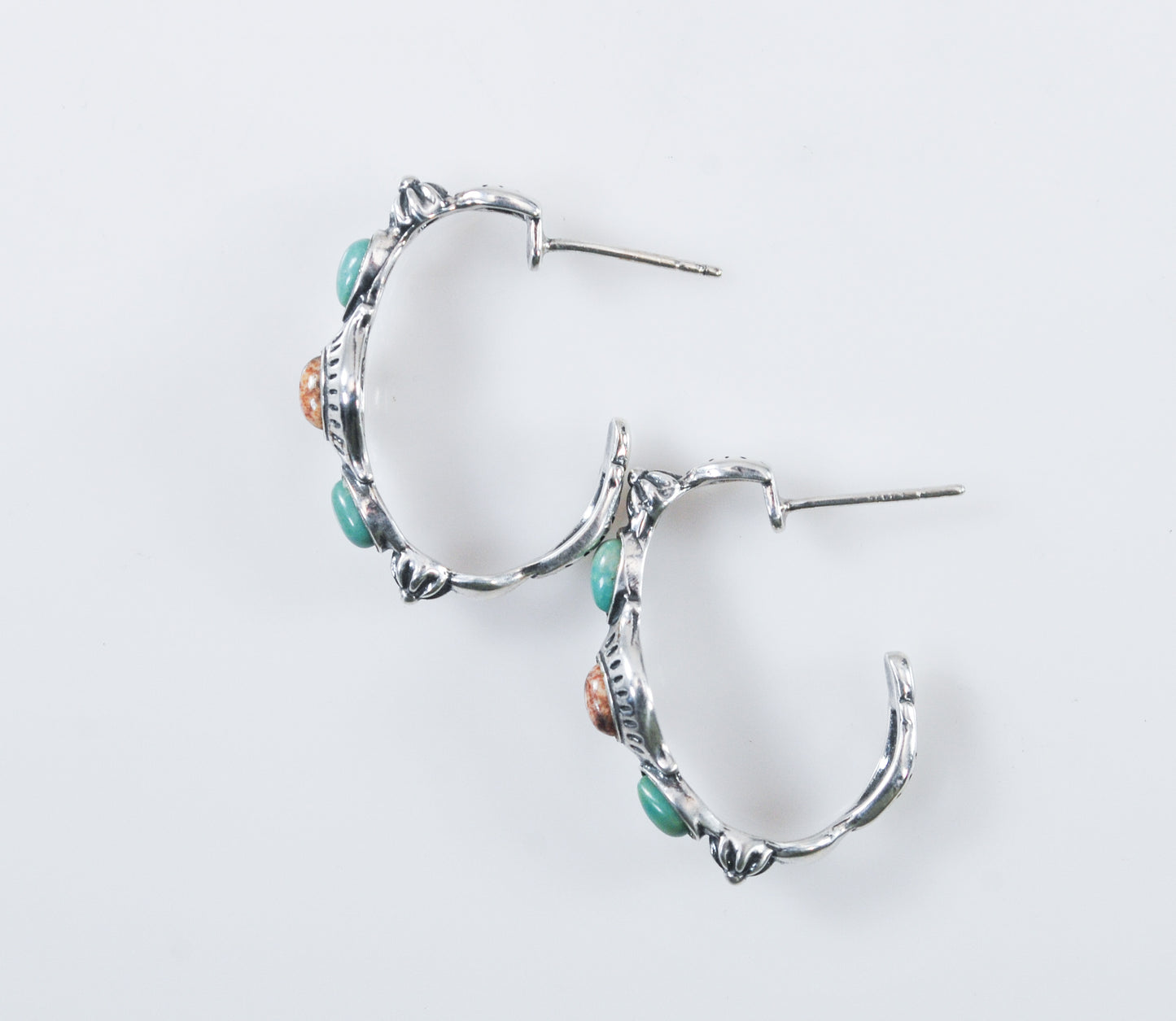 Carolyn Pollack Relios Sterling Silver Half Hoop Earrings