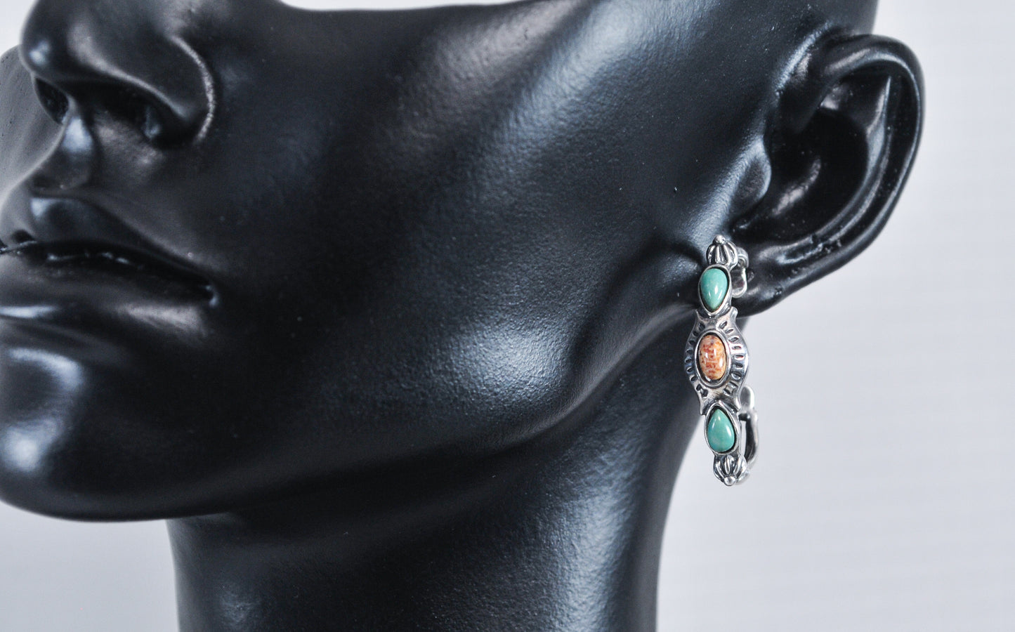 Carolyn Pollack Relios Sterling Silver Half Hoop Earrings