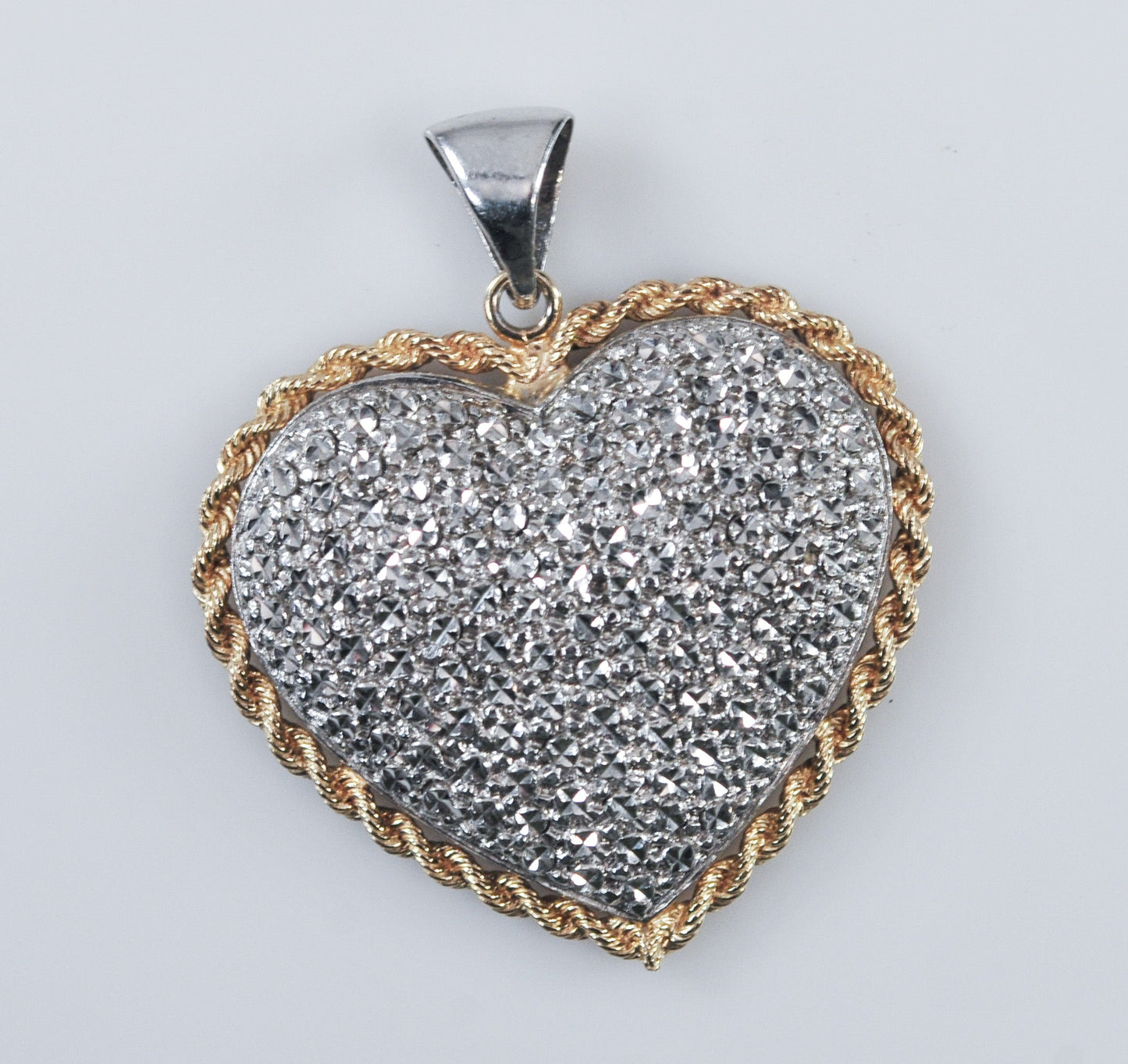AU 925 14K Gold Heart Pendant