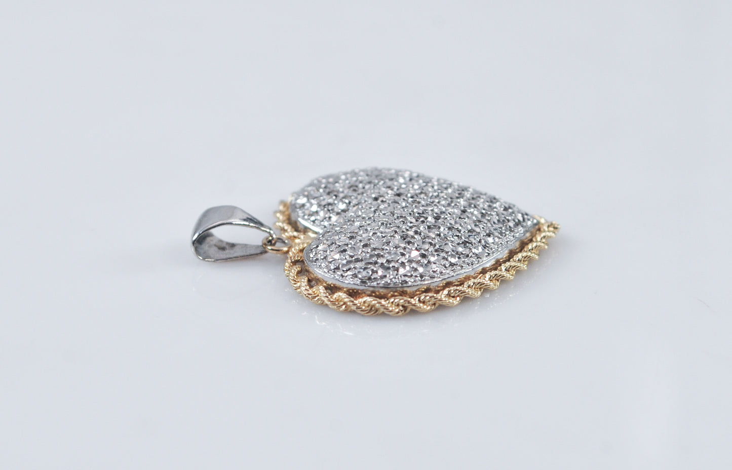 AU 925 14K Gold Heart Pendant