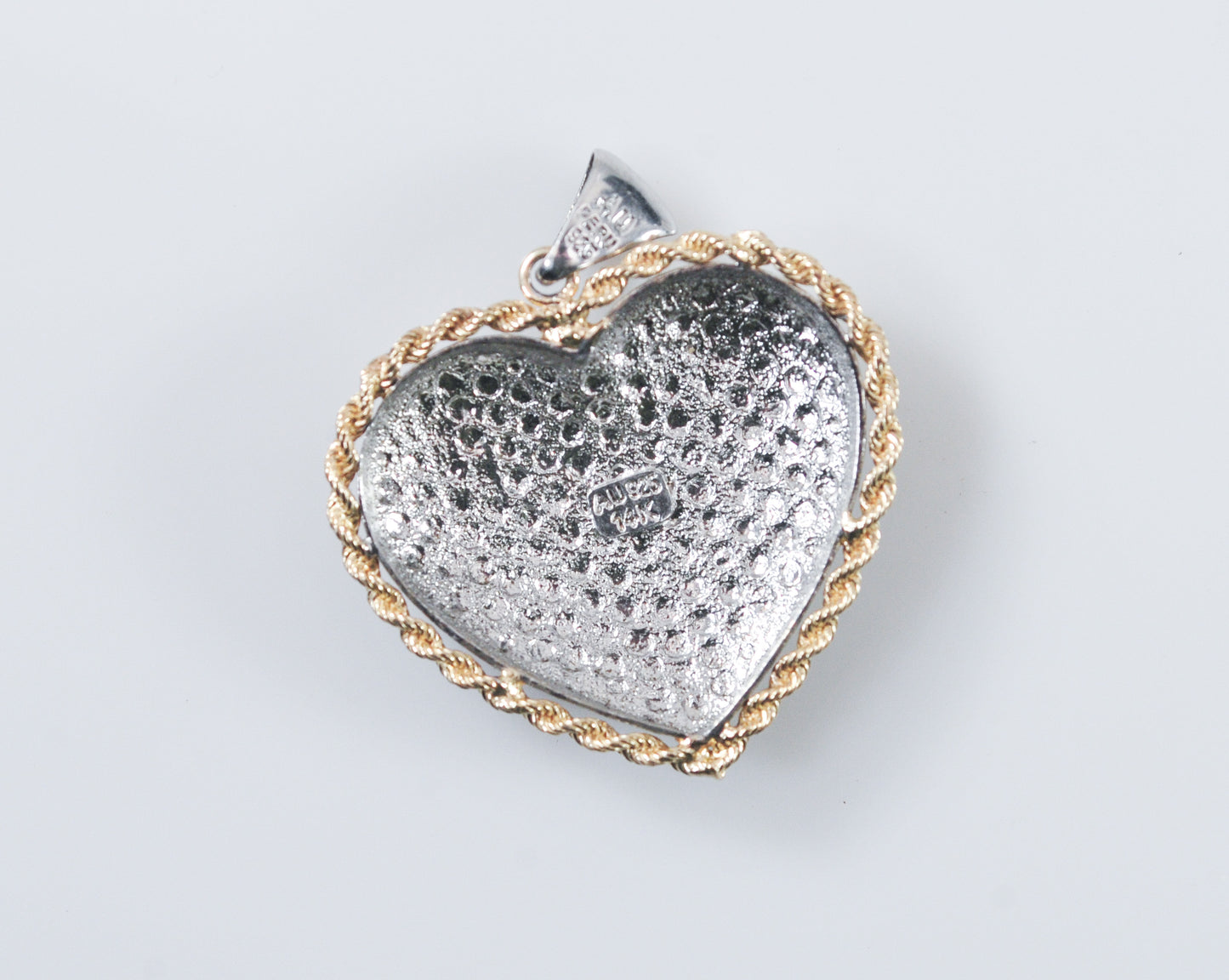 AU 925 14K Gold Heart Pendant