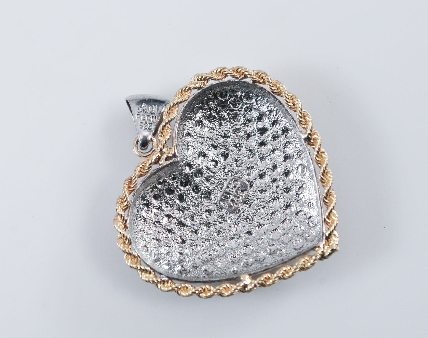 AU 925 14K Gold Heart Pendant
