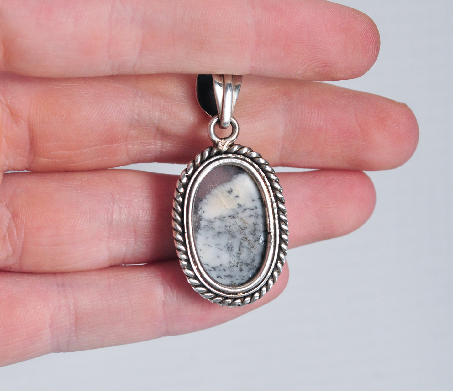 Sterling Silver Dendrite Pendant