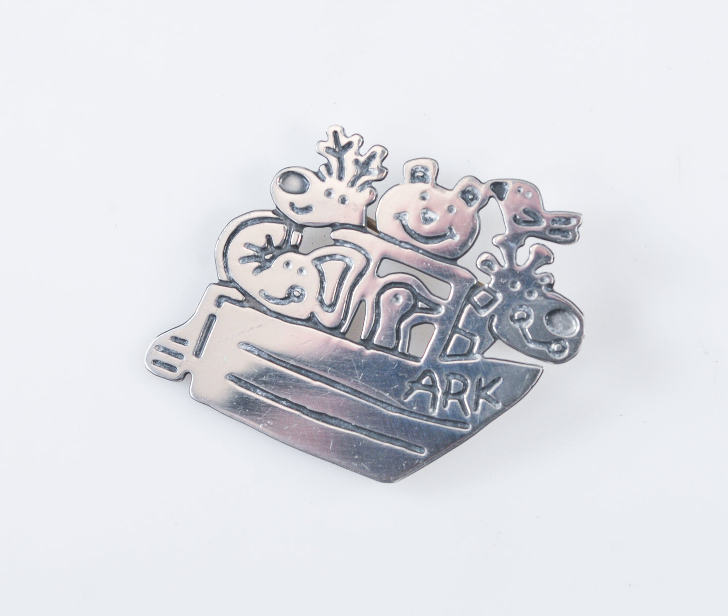 Noah's Ark Sterling Silver Animal Brooch