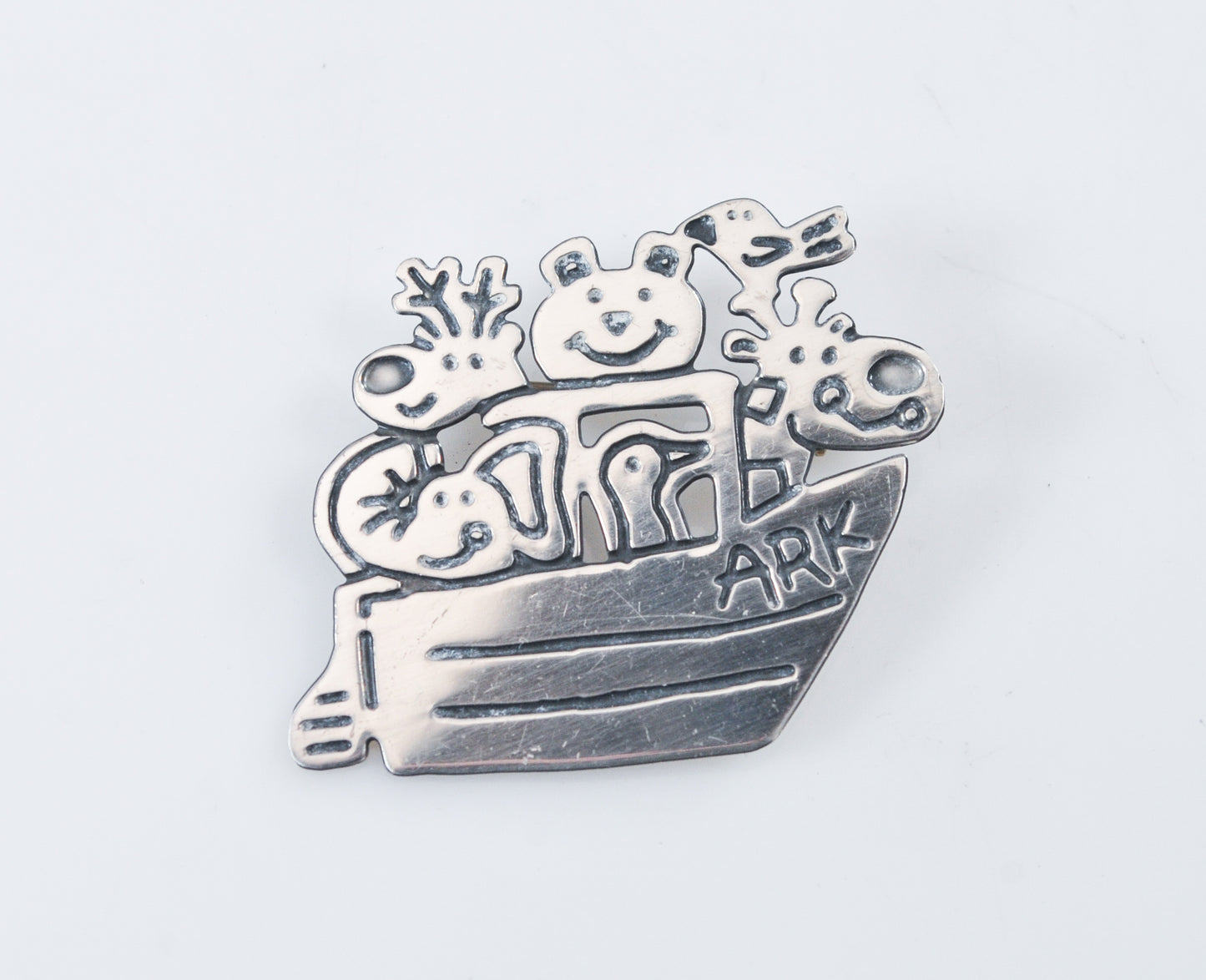 Noah's Ark Sterling Silver Animal Brooch