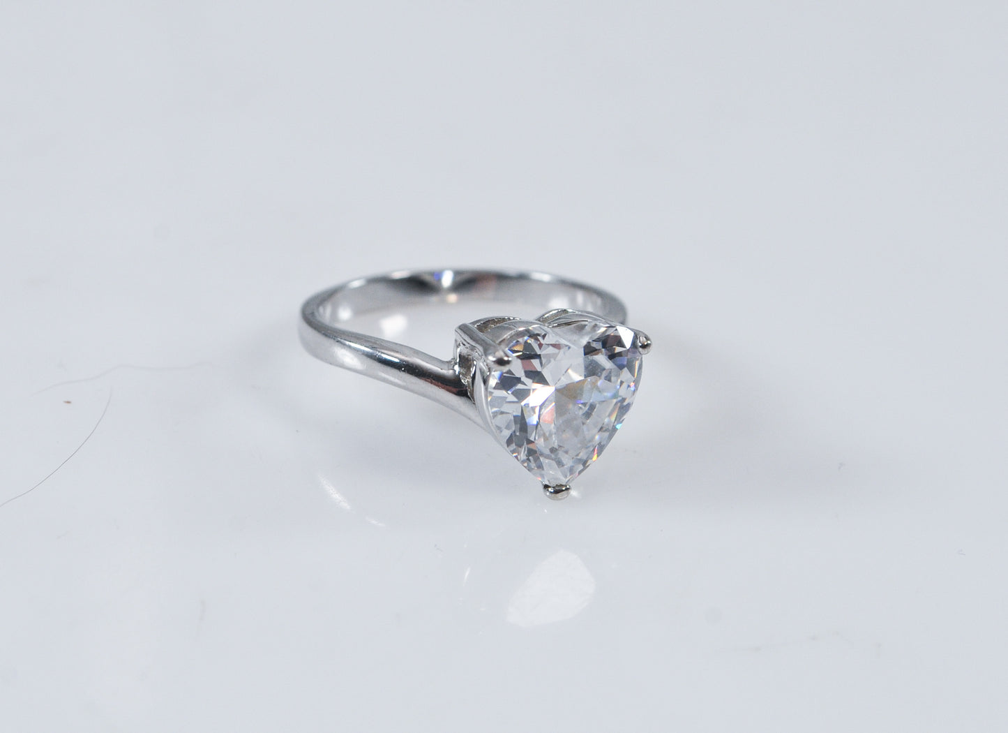 Sterling Silver 925 CZ Heart Ring