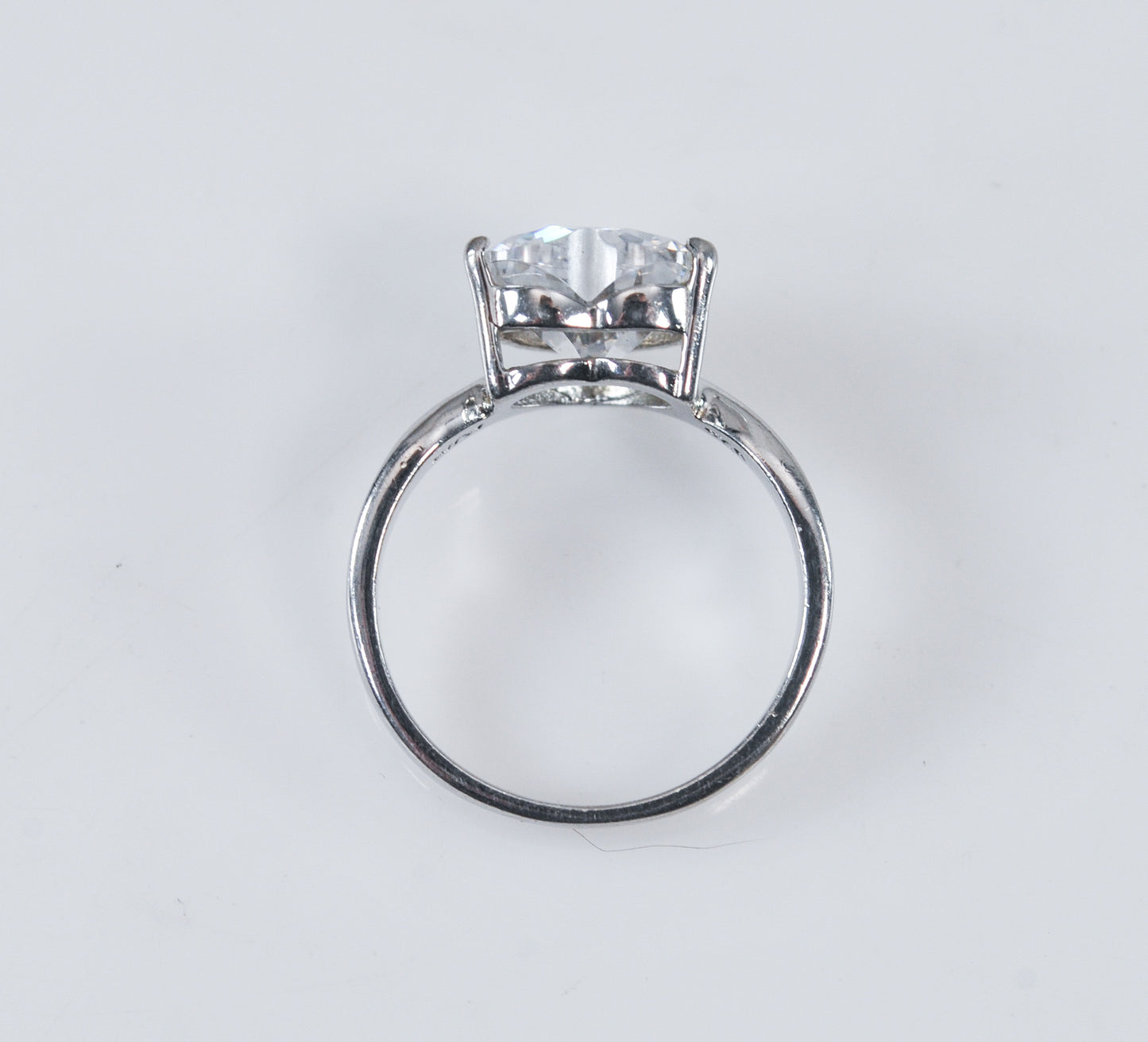 Sterling Silver 925 CZ Heart Ring