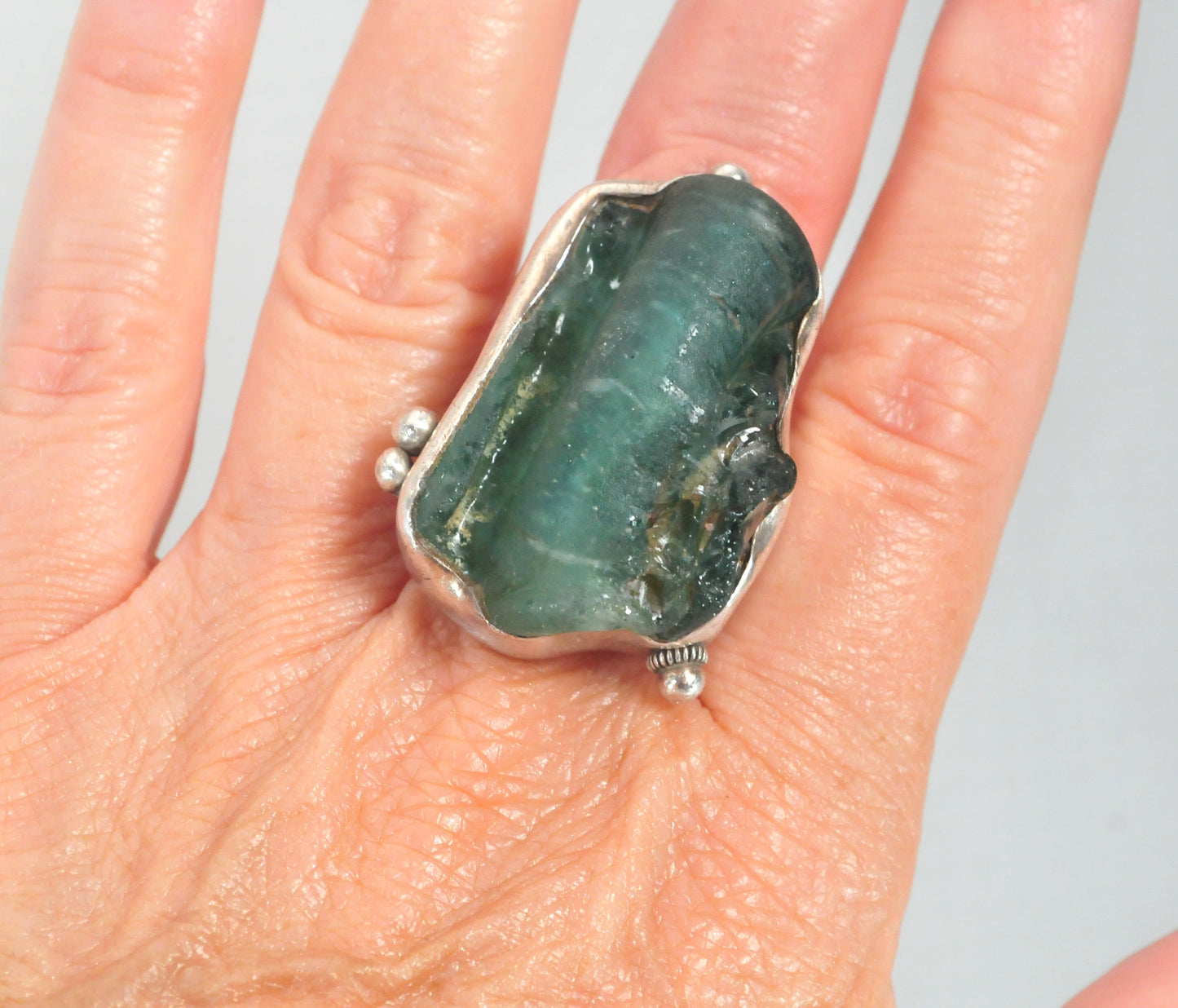 Israel Handmade Sterling Silver Chunky Statement Ring