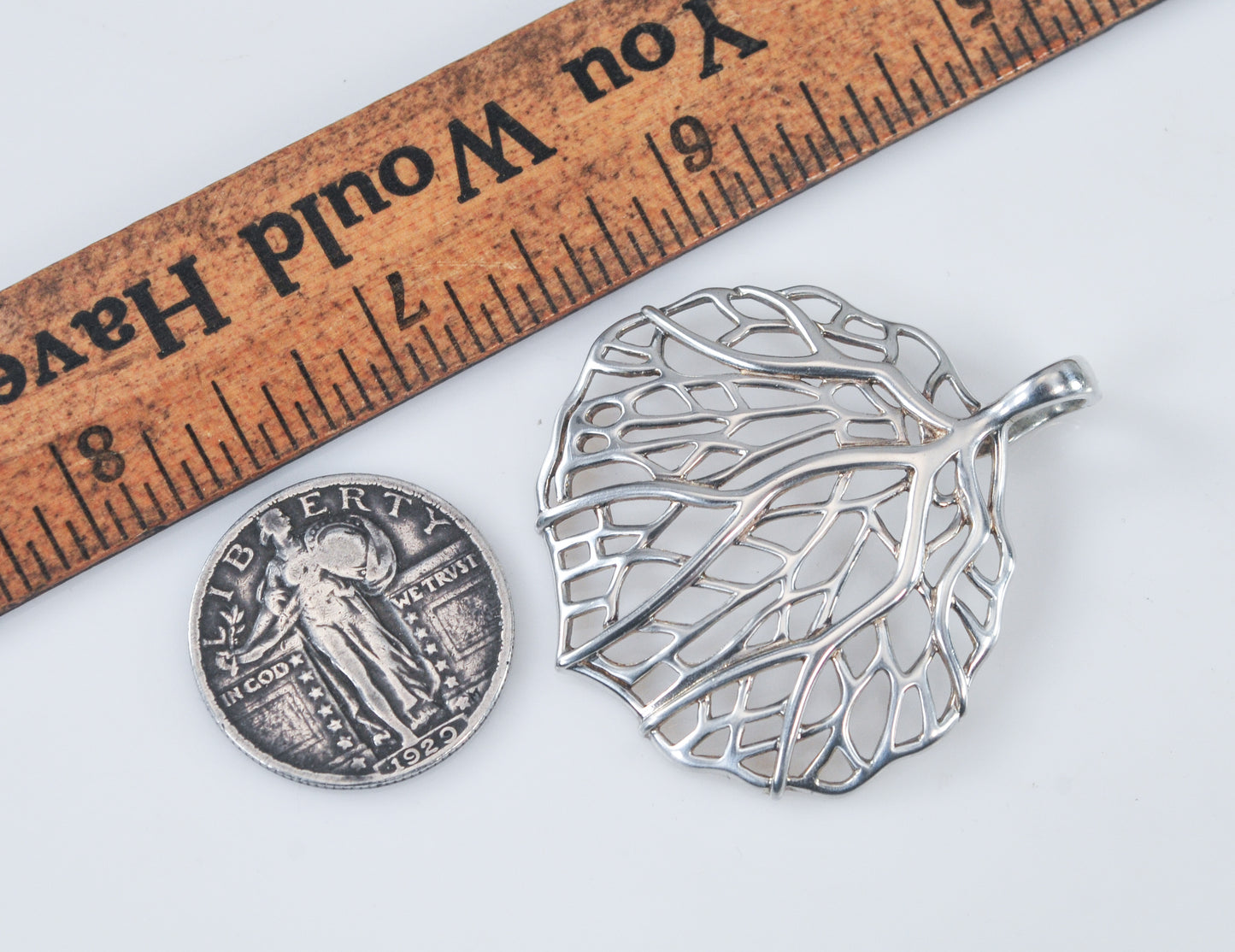Sterling Silver Fan Coral Enhancer Pendant