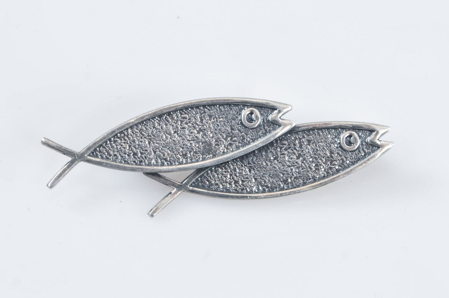 Beau Sterling Silver Ichthys Fish Brooch