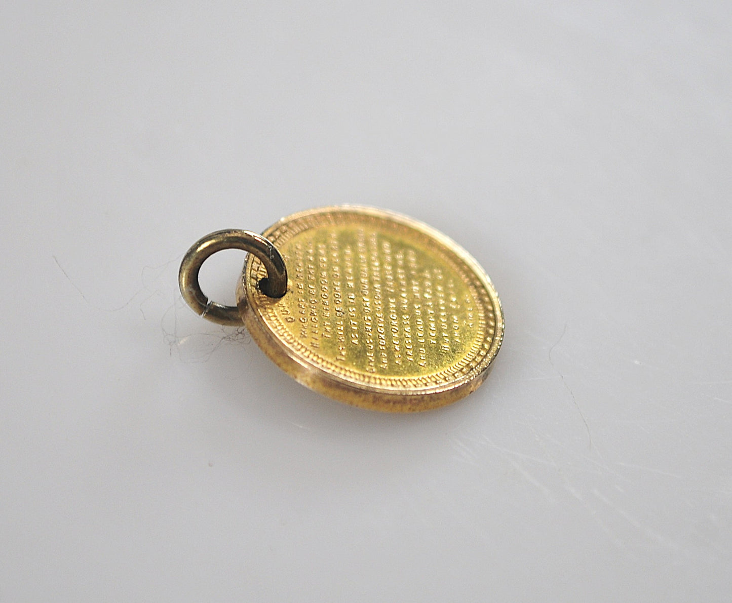 Antique Gold Filled Lord's Prayer Pendant